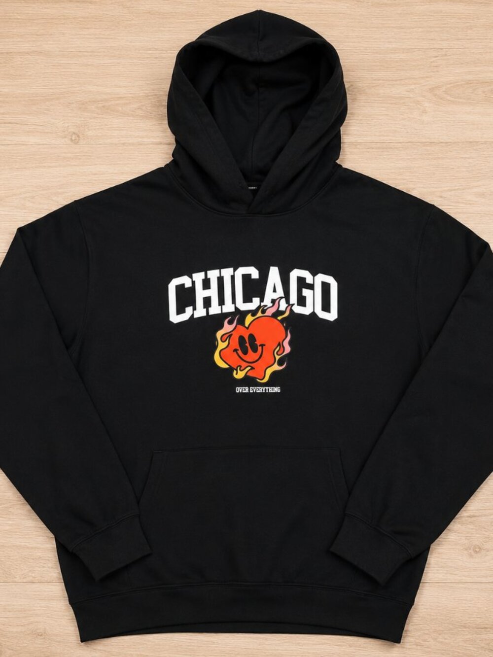 Graphic Black Chicago Over Everything Hoodie